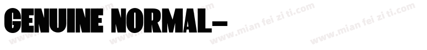 GENUINE NORMAL字体转换